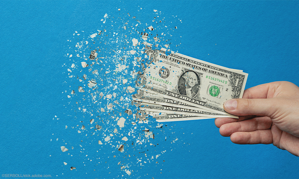 money disintegrating | © SERSOLL - stock.adobe.com