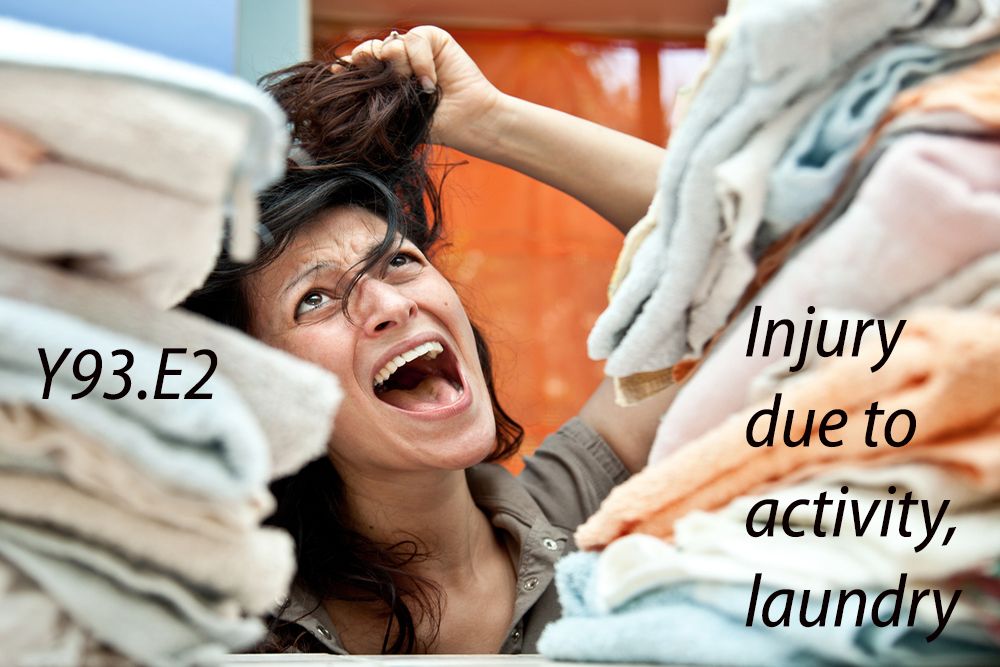 Y93.E2 – Injury due to activity, laundry