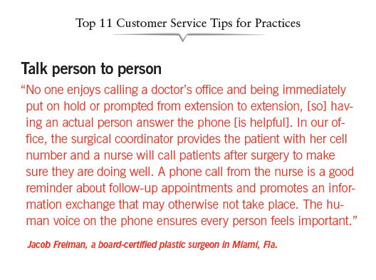 Top 11 Customer Service Tips for Practices