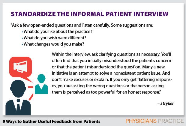 Standardize the Informal Patient Interview
