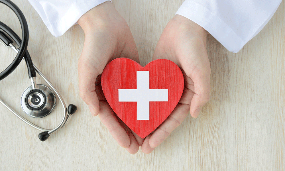 wooden heart medical icon