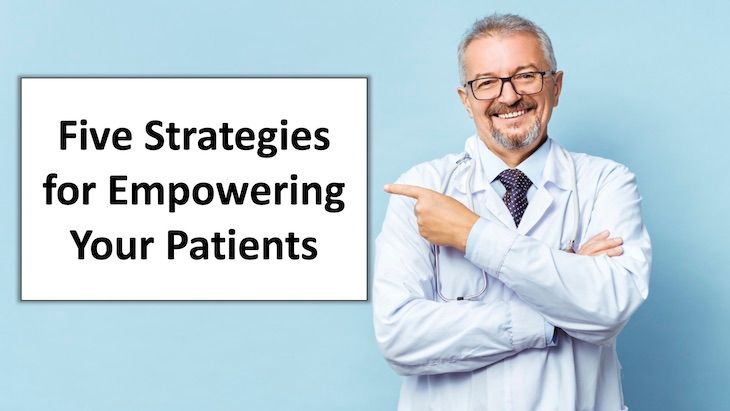 smiling doctor pointing