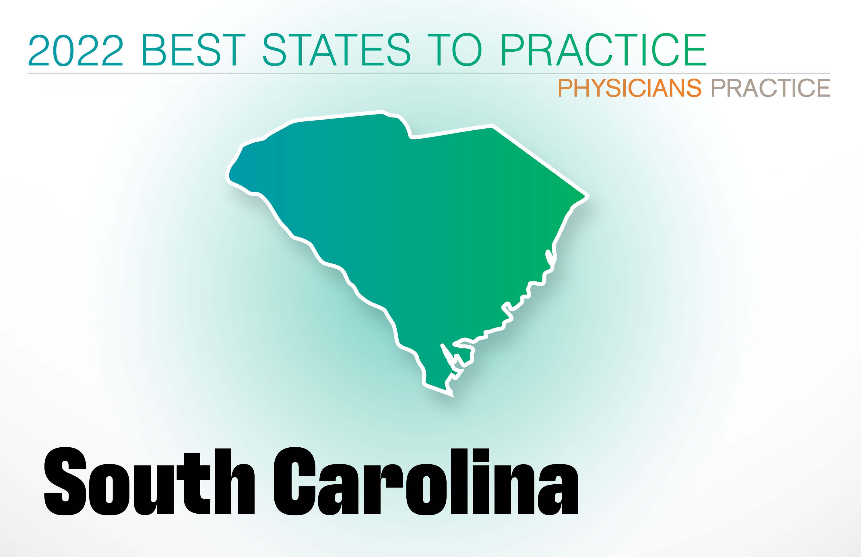 #14 South Carolina Rankings: Cost of living: 20 Physician density: 15 Amount of state business taxes collected: 31 Average malpractice insurance rates: 23 Quality of life: 12 GPCI: 15