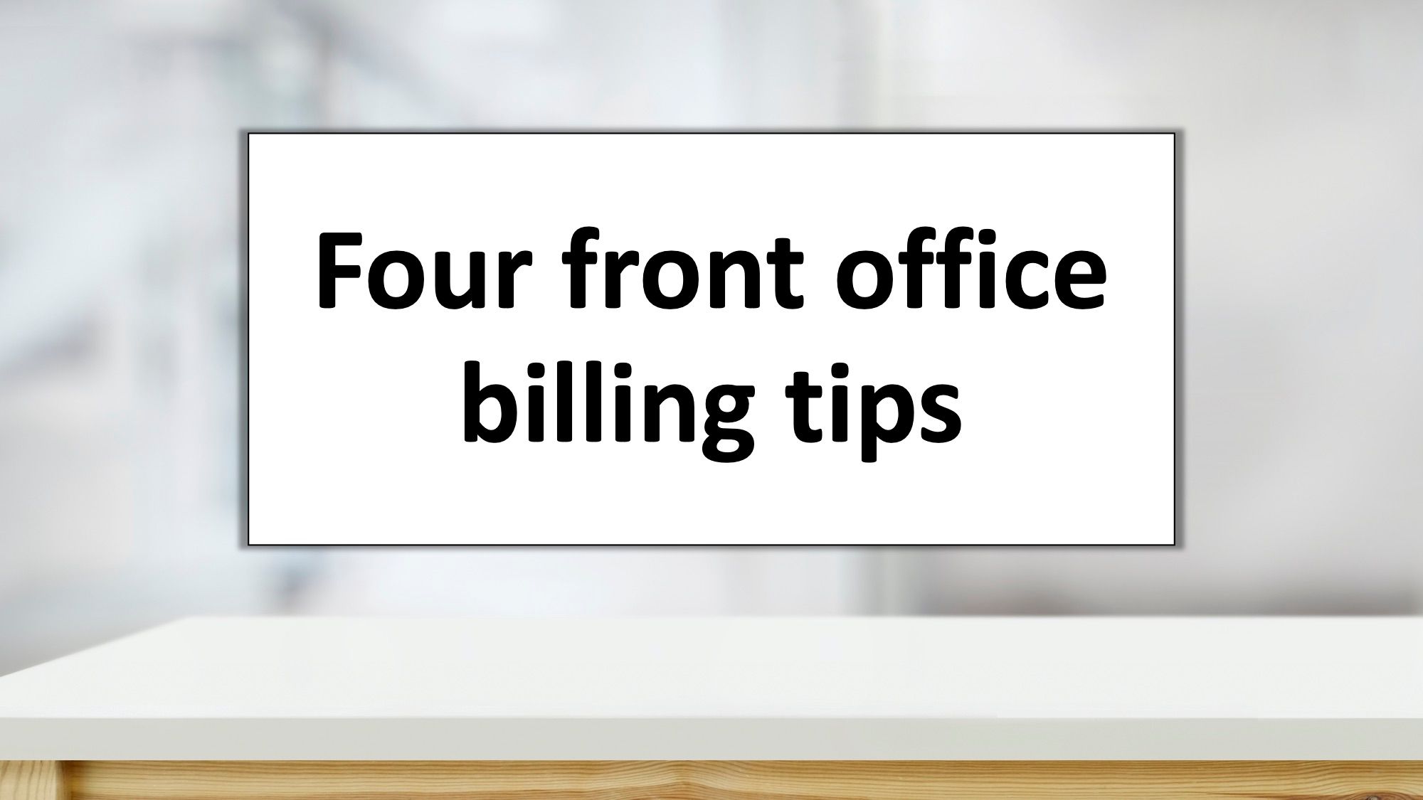 front desk of office