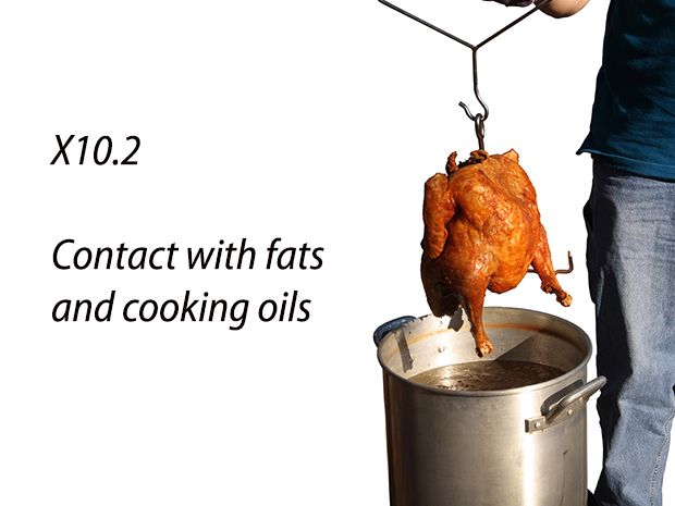 X10.2 – Contact with fats and cooking oils