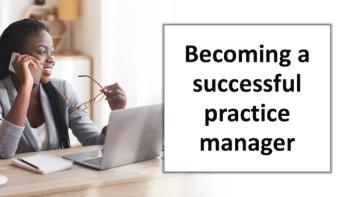 woman at desk on phone manager