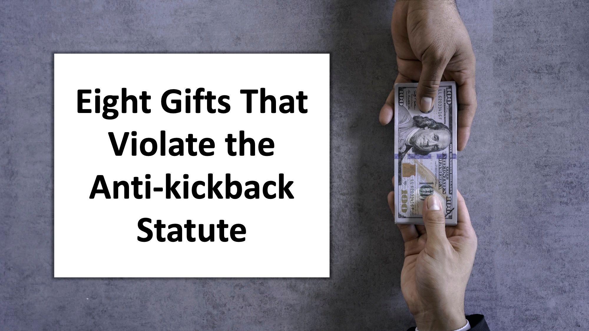 bribe money crime concept