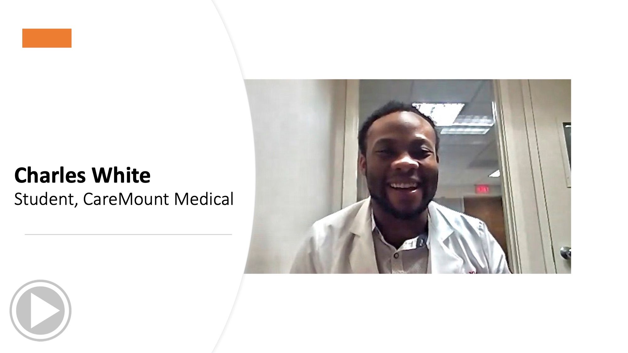 Charles White shares his experience as a medical student