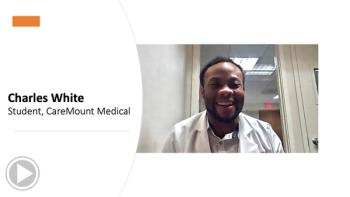 Medical student Charles White gives advice