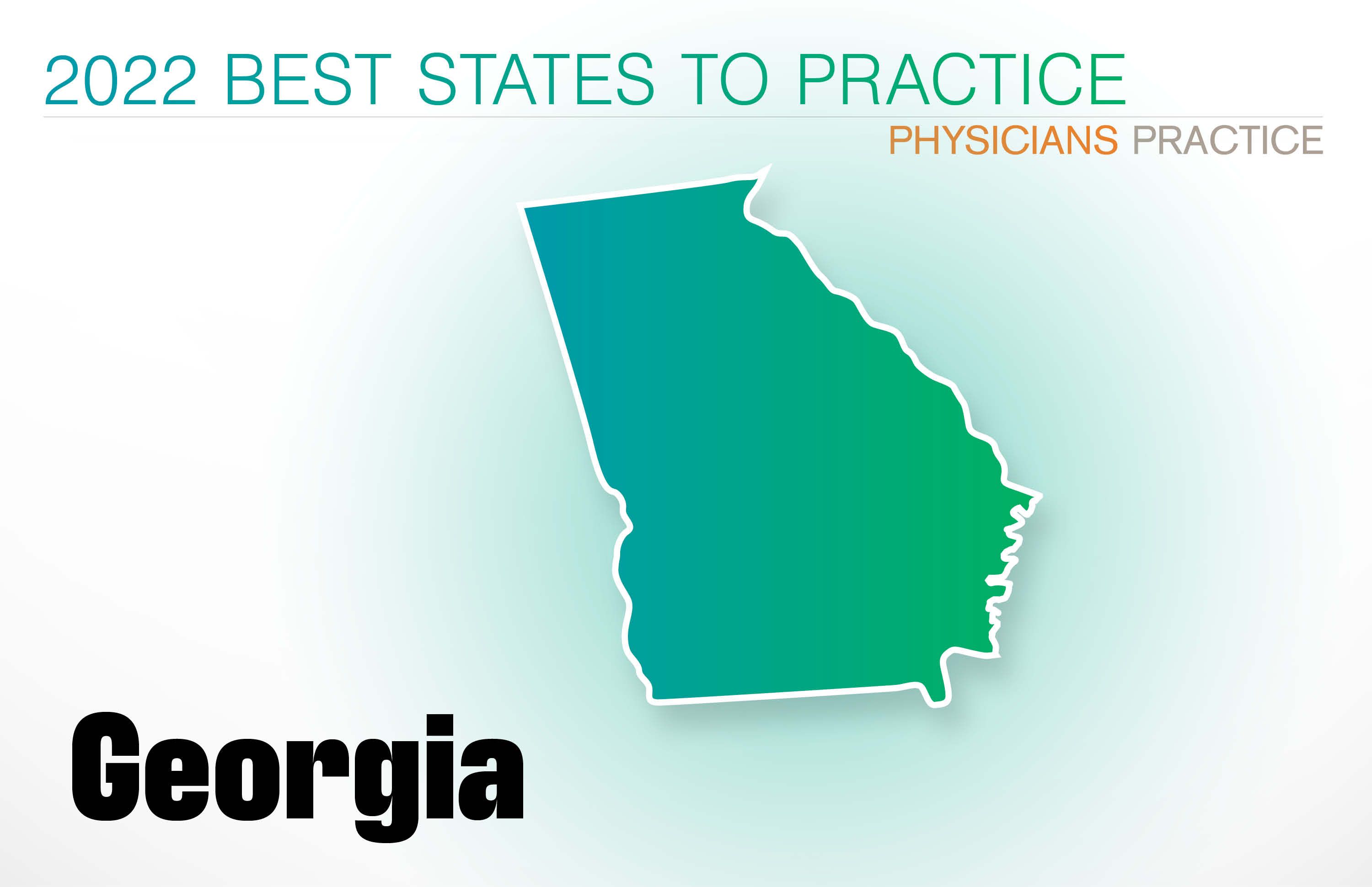 #26 Georgia Rankings: Cost of living: 6 Physician density: 13 Amount of state business taxes collected: 32 Average malpractice insurance rates: 30 Quality of life: 35 GPCI: 29