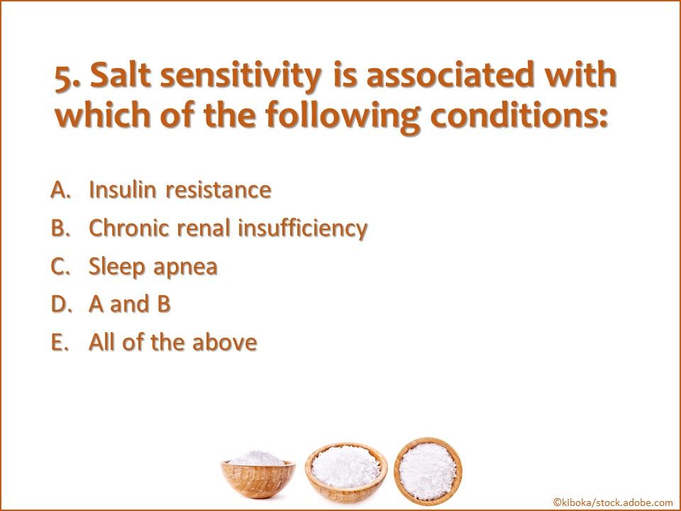 Salt senstivity of blood pressure