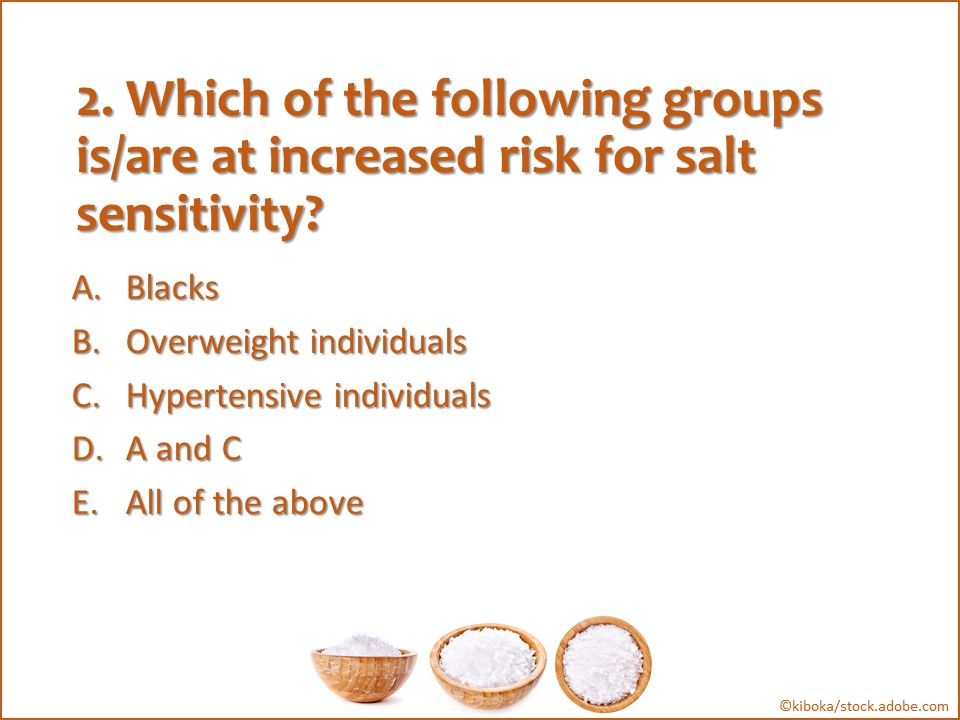 Salt senstivity of blood pressure