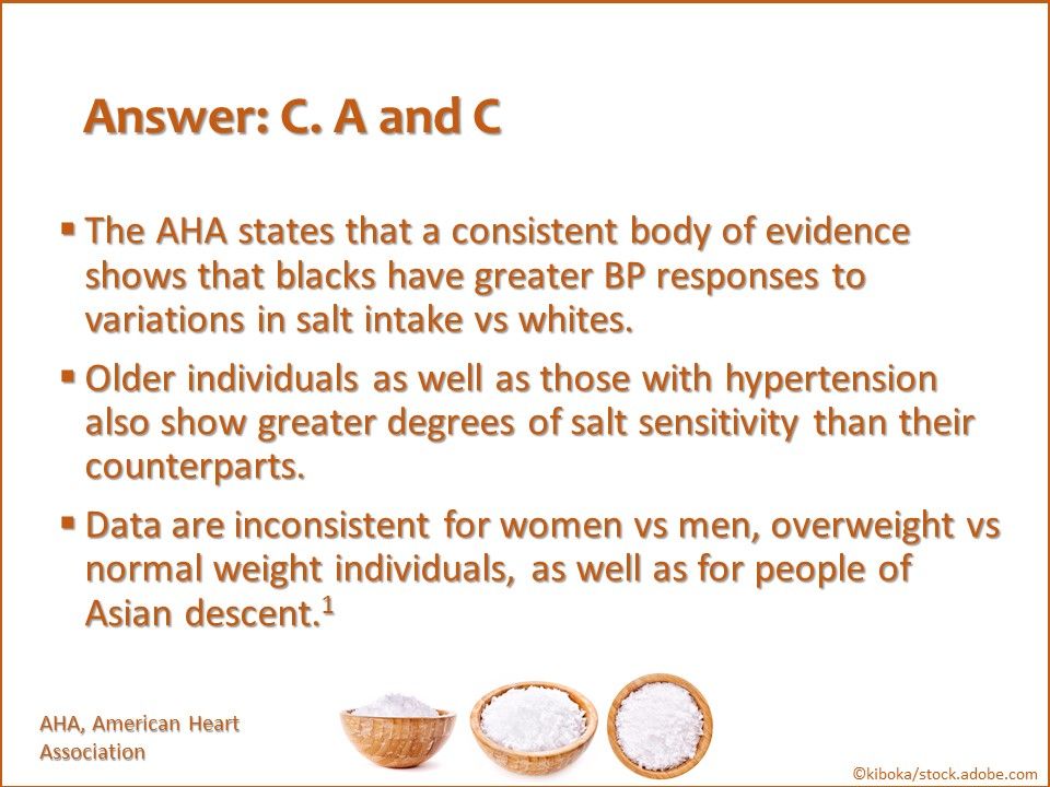 Salt senstivity of blood pressure