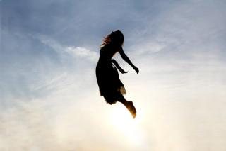 woman flying