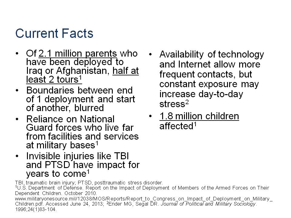 Current facts - Impact on Children of Deployed Military Parents