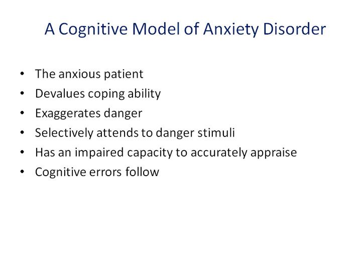 Cognitive Model of Anxiety Disorder