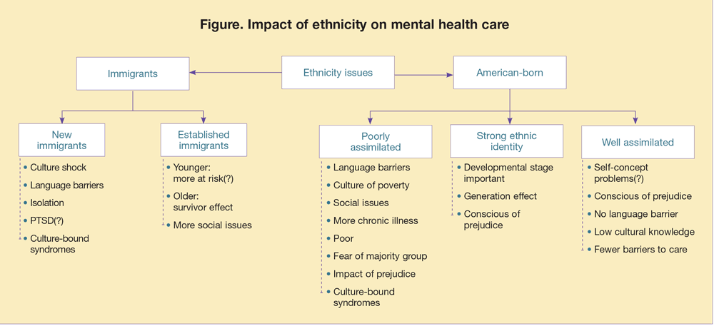 Impact of ethnicity on mental health care