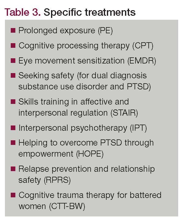 Table 3. Specific treatments