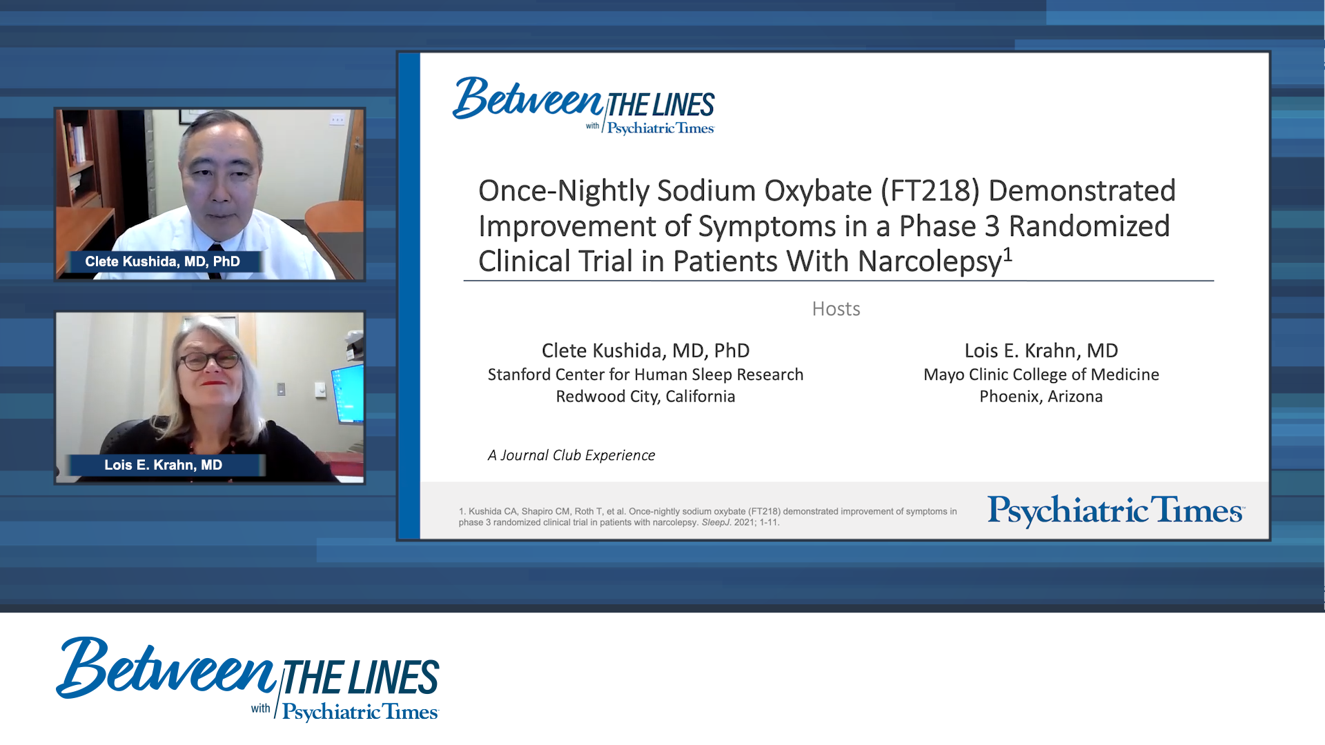 Presentation: Improvement of Narcolepsy Symptoms with Once-Nightly Sodium Oxybate