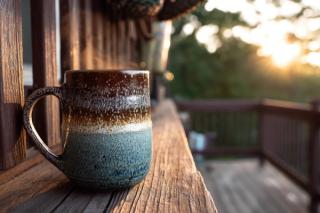 coffee on porch