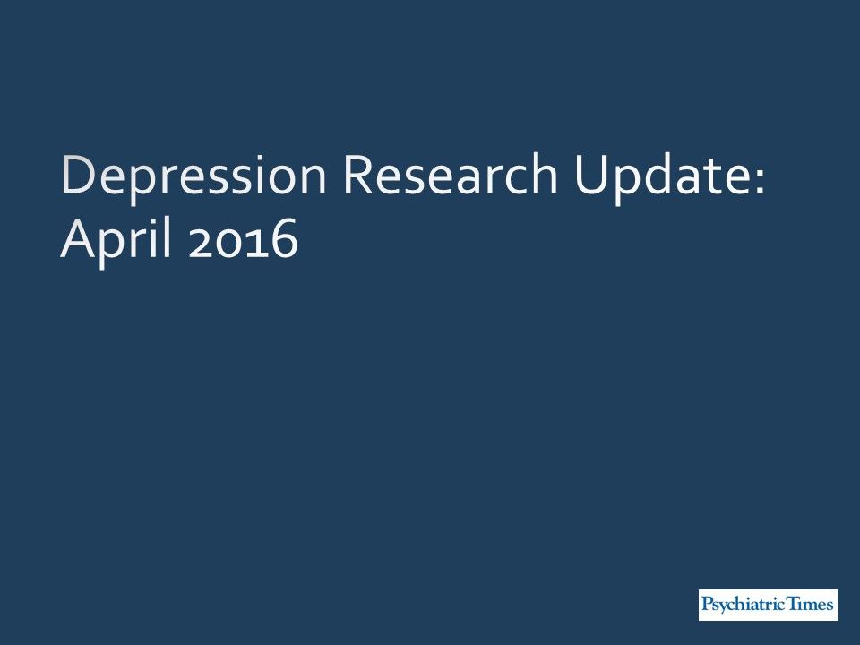 current research on depression