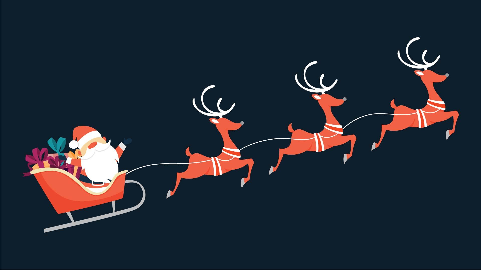Летающие олени Санта Клауса