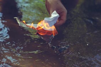 burning paper