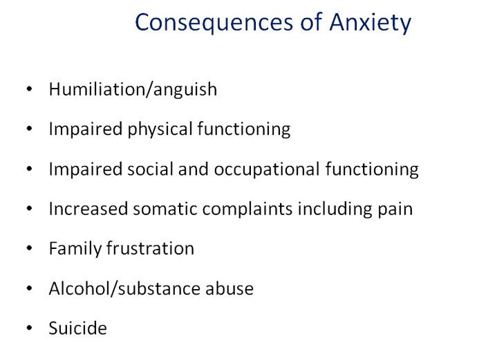 Consequences of Anxiety