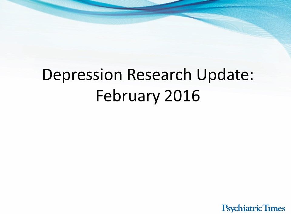 new research in depression