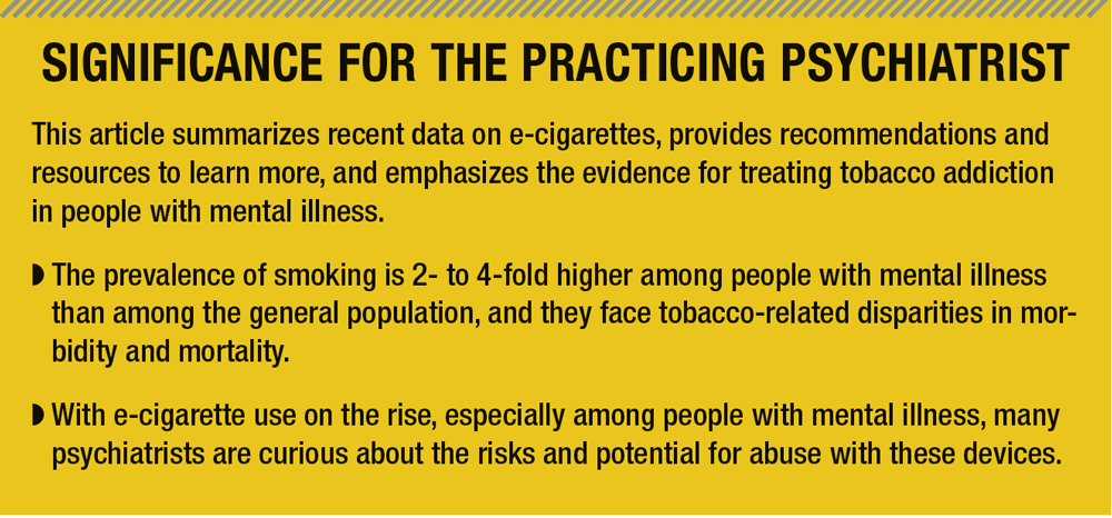 E-Cigarettes, Vaping, and Other Electronic Nicotine Products: Harm  Reduction Pathways or New Avenues for Addiction? | Psychiatric Times