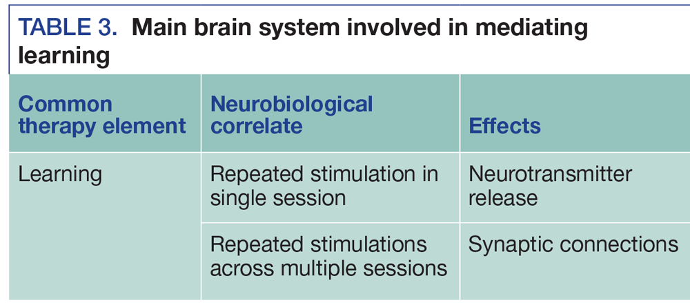 Main brain system involved in mediating learning
