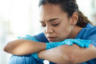 sad female doctor