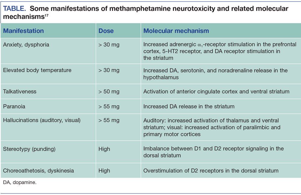 Neurobiology And Clinical Manifestations Of Methamphetamine Neurotoxicity