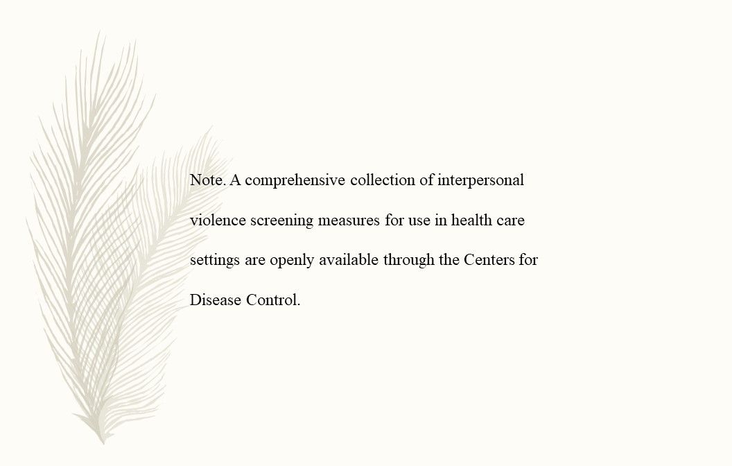 7 Measures for Screening and Assessing IPV