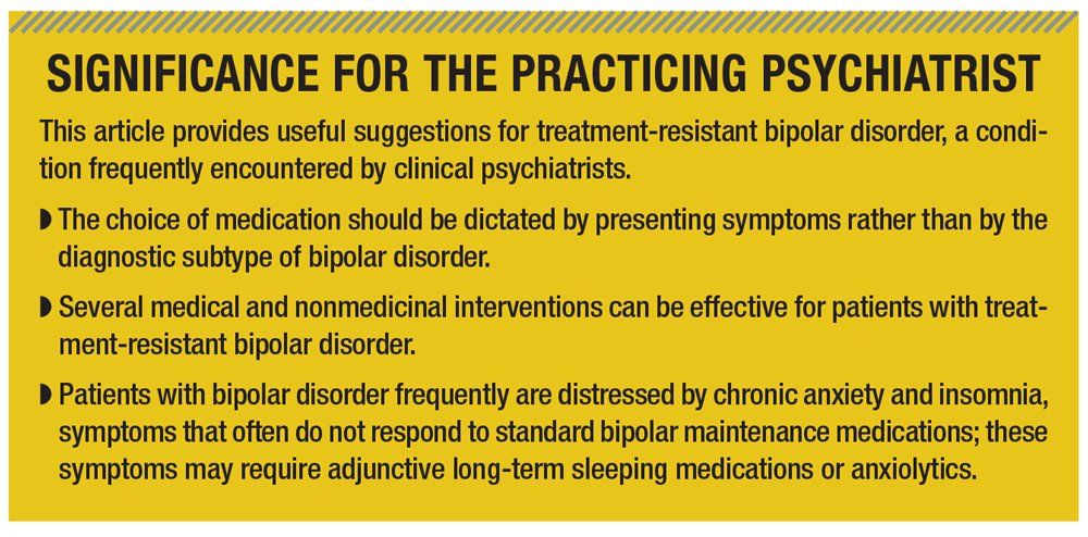 Treatment Resistant Bipolar Disorder Treatment Resistant Bipolar Disorder