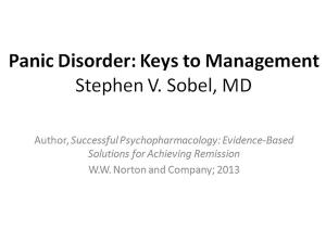 Panic Disorder: Keys to Management