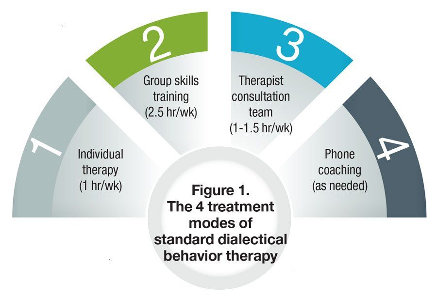 The 4 treatment modes of standard dialectical behavior therapy