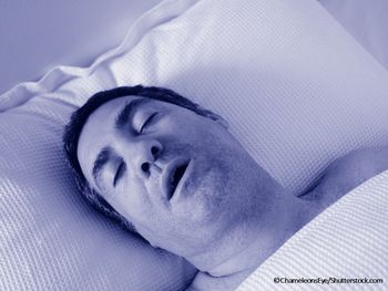 man snoring obstructive sleep apnea gout