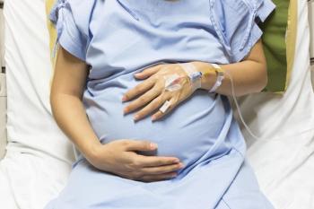 Pregnant woman in the hospital.