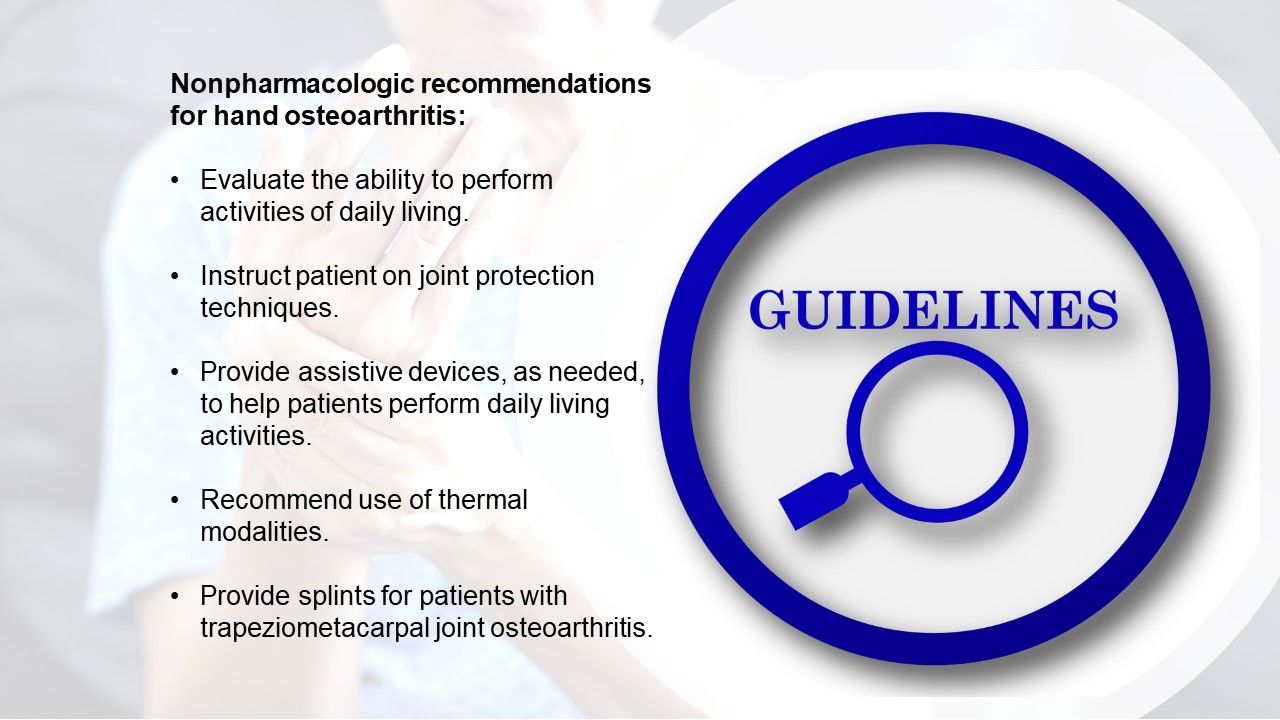 Treatment Guidelines for Hand Osteoarthritis