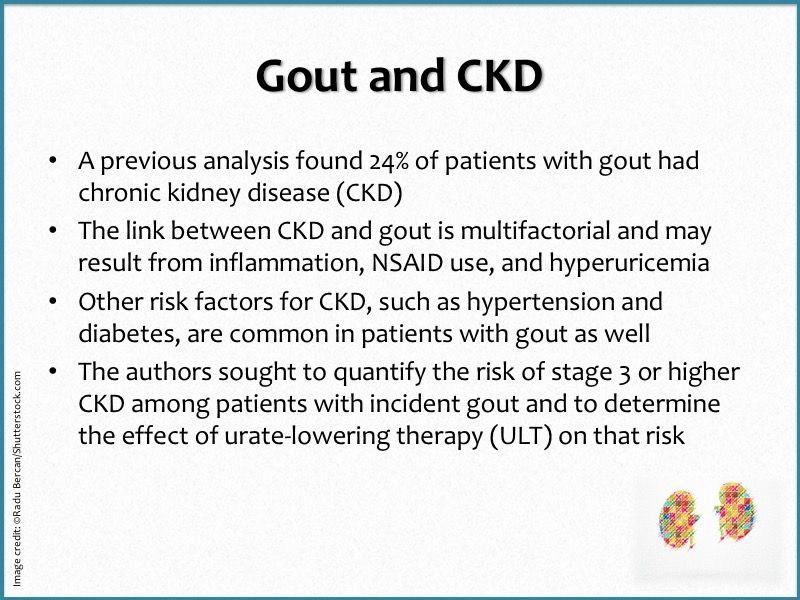 Gout Raises Risk of Chronic Kidney Disease