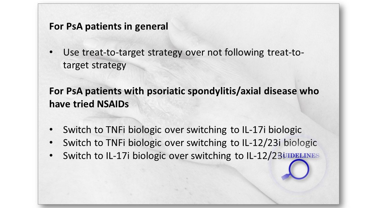 PsA Treatment Guidelines Emphasize Treat to Target Rheumatology Network