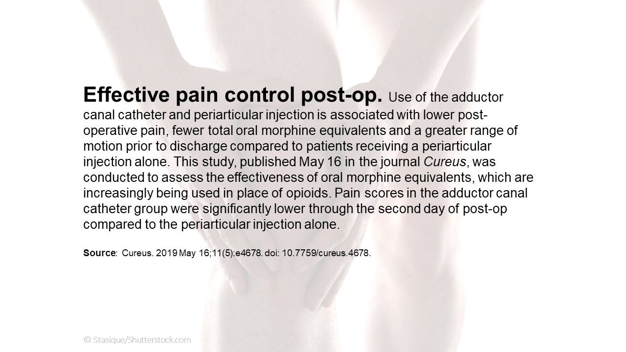 Effective pain control post-op