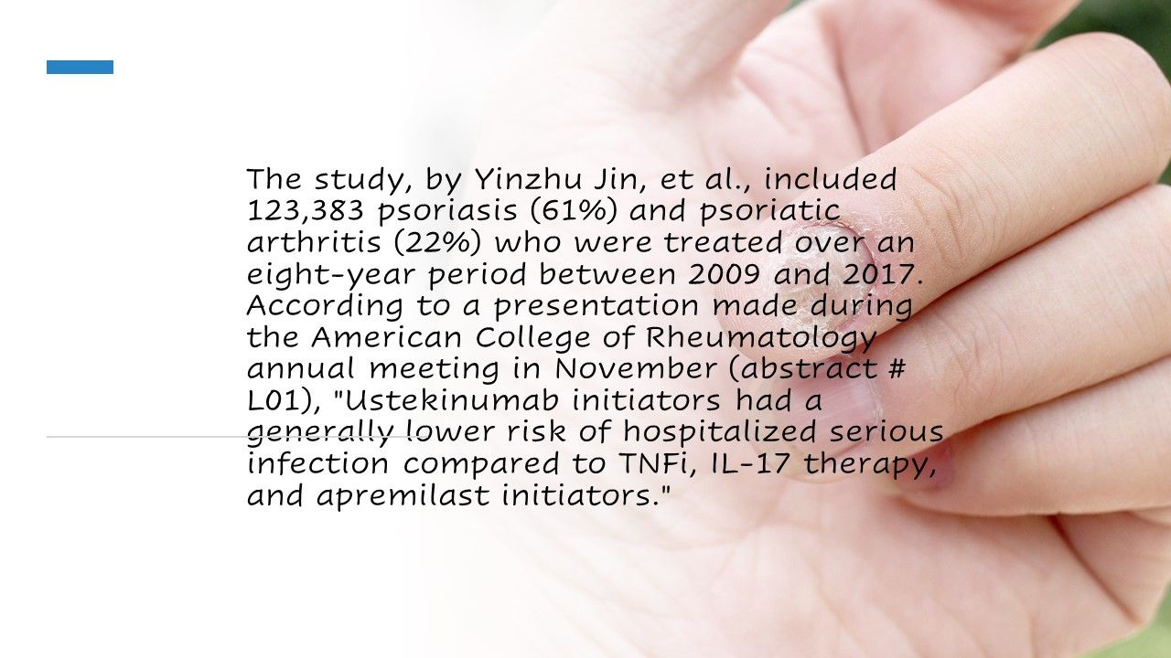 The IL-23p19 biologic guselkumab is approved to treat psoriasis. 