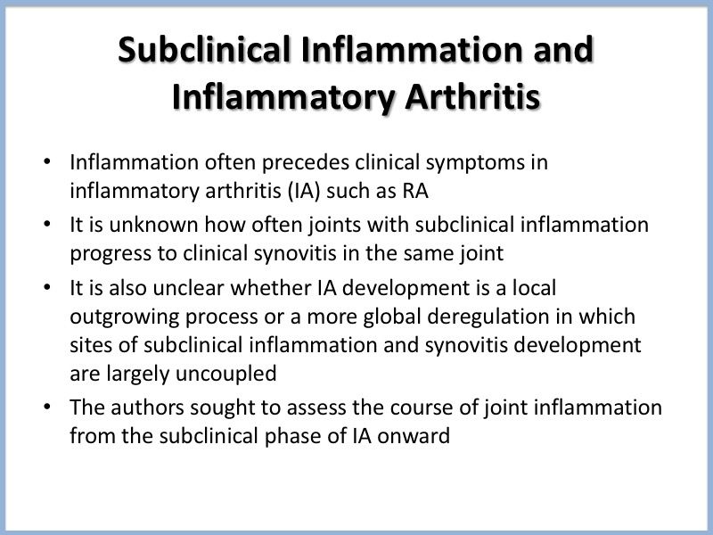 inflammatory arthritis