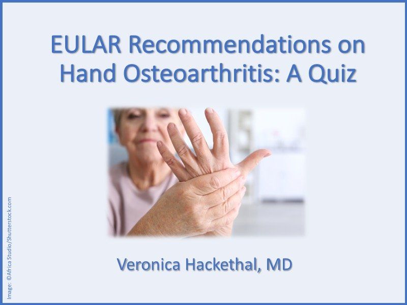 Osteoarthritis guidelines eular - Duzzadt térdízület hogyan kell kezelni