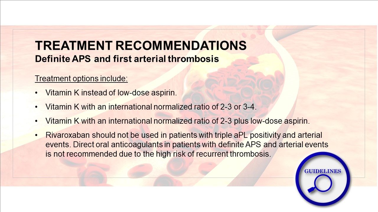 EULAR Treatment for the Blood Clotting Disorder APS Rheumatology Network