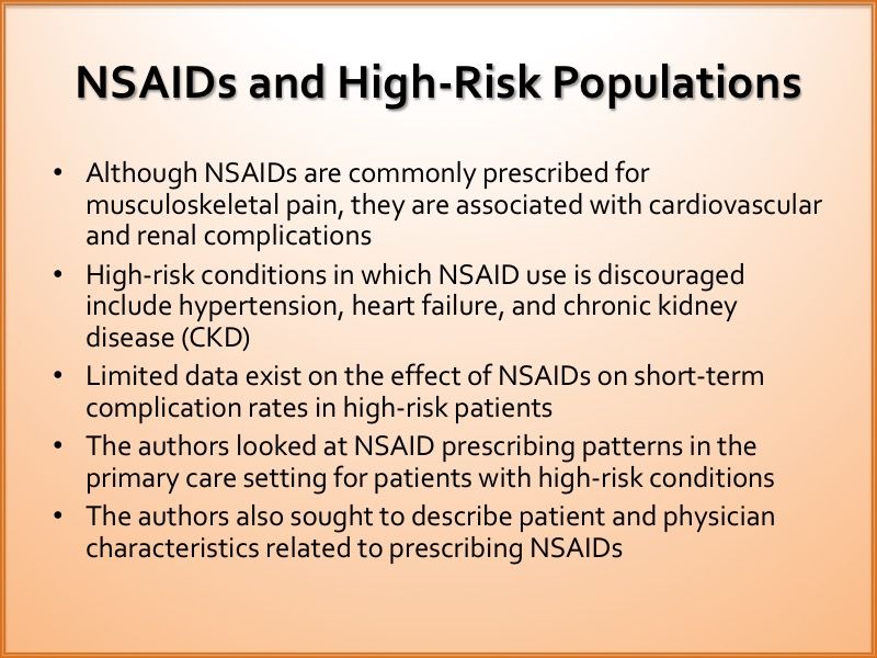 NSAIDs How Safe For High Risk Patients   NSAID%2520safety%2520Slide2 