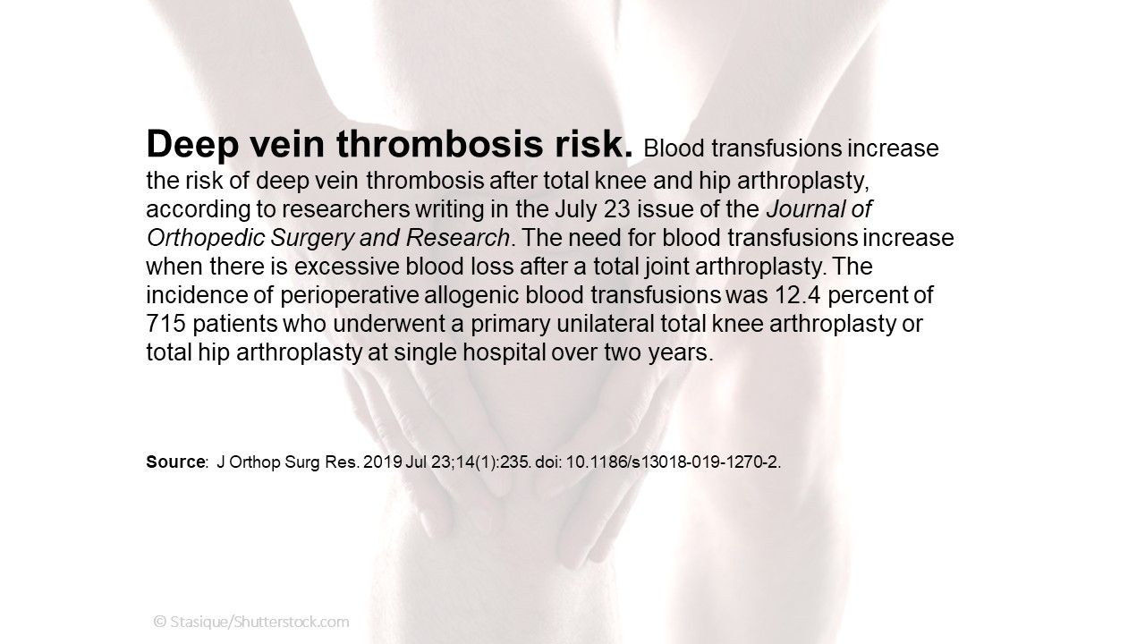 Deep vein thrombosis risk