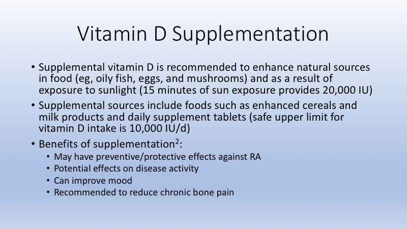 Vitamin And Mineral Supplementation In Rheumatoid Arthritis: A Look At ...